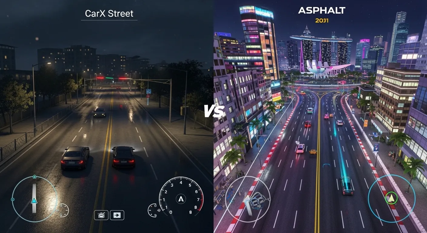CarX Street vs Asphalt Legends Unite Graphics Comparison 2026