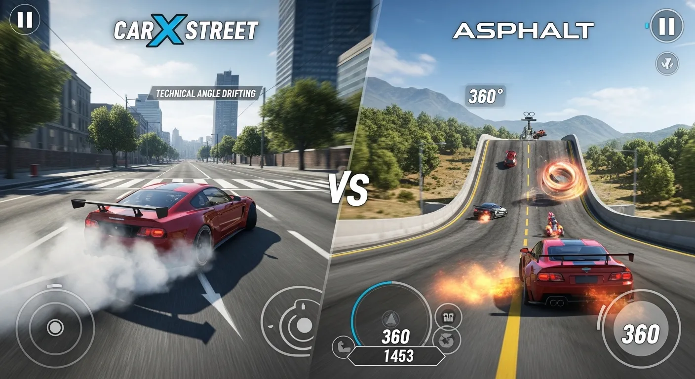 CarX Street Realistic Drift vs Asphalt Legends Unite 360 Spin