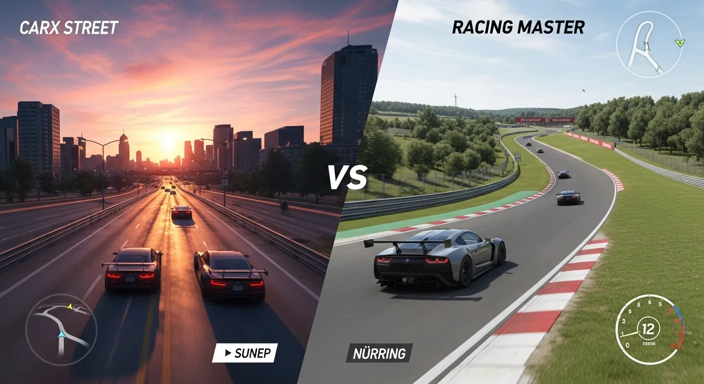 CarX Street Open World vs Racing Master Track Comparison
