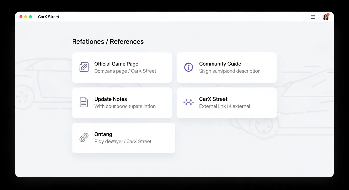 CarX Street Mod APK transparency and sources references